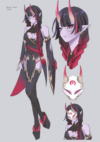 (Personal) LoL OC Blood Moon Skin